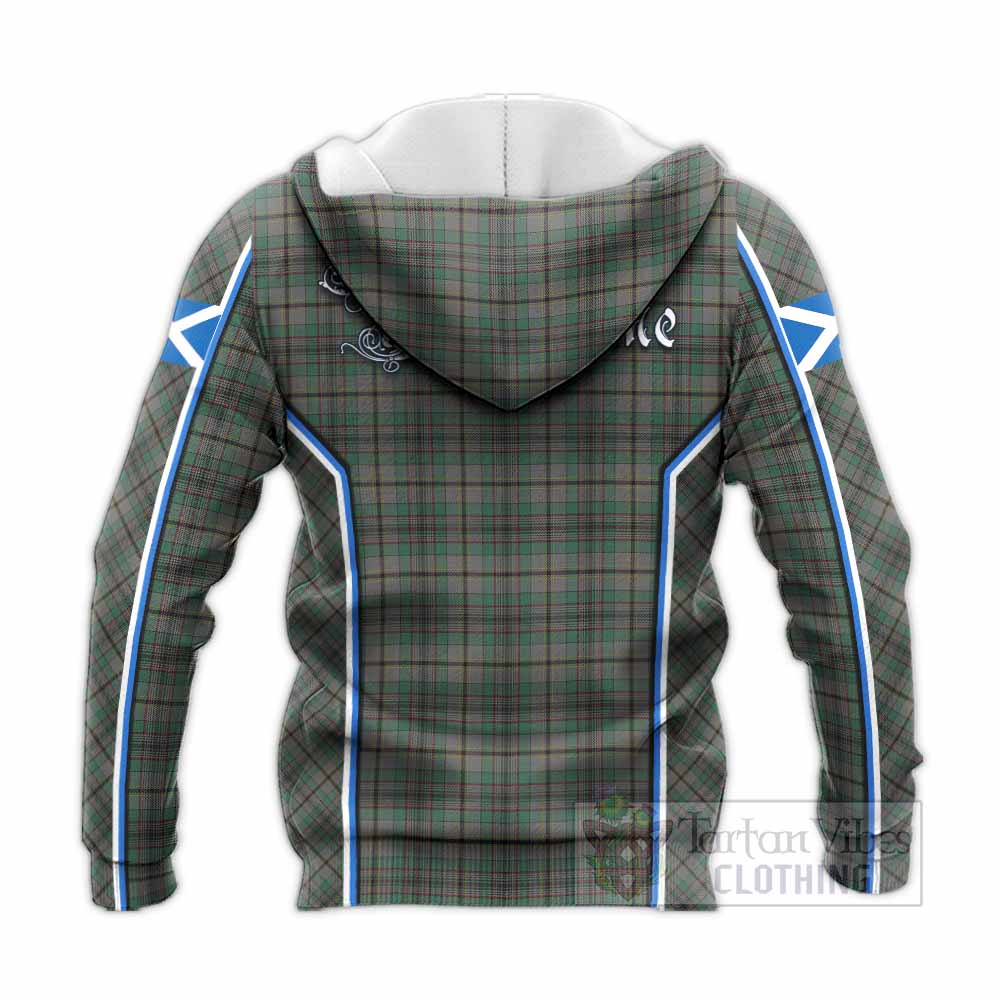 Craig Tartan Crest Knitted Hoodie Scotland Coat of Arm Flag Style - Tartan Vibes Clothing