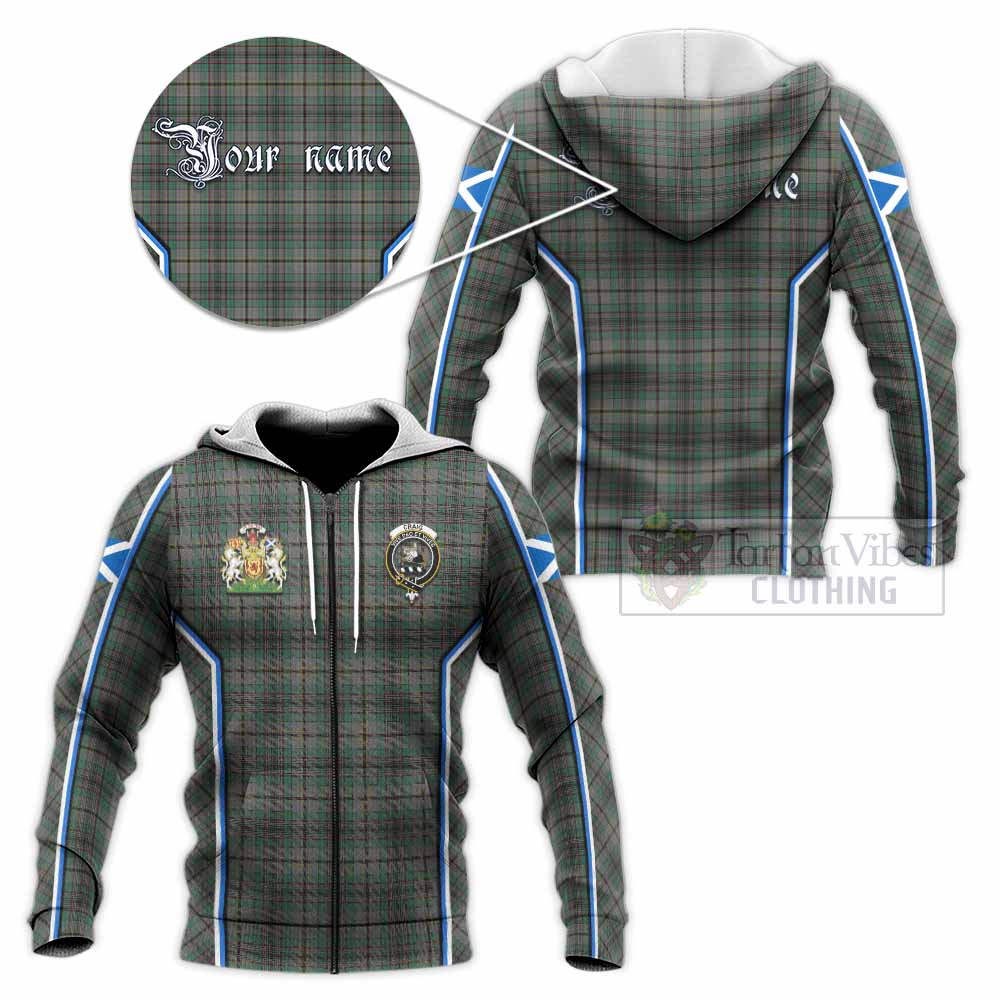 Craig Tartan Crest Knitted Hoodie Scotland Coat of Arm Flag Style - Tartan Vibes Clothing