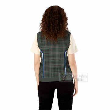 Craig Tartan Crest Knitted V-Neck Vest Scotland Coat of Arm Flag Style