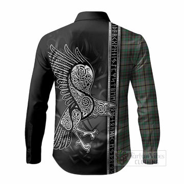 Craig Tartan Crest Long Sleeve Button Shirts Norse Mythology Viking Odin Crow Tattoo