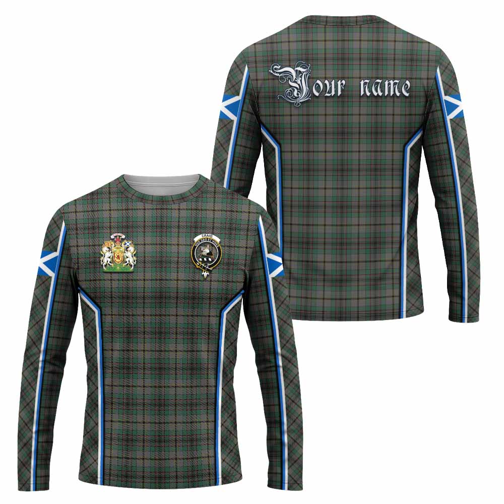 Craig Tartan Crest Long Sleeve T-Shirt Scotland Coat of Arm Flag Style - Tartan Vibes Clothing