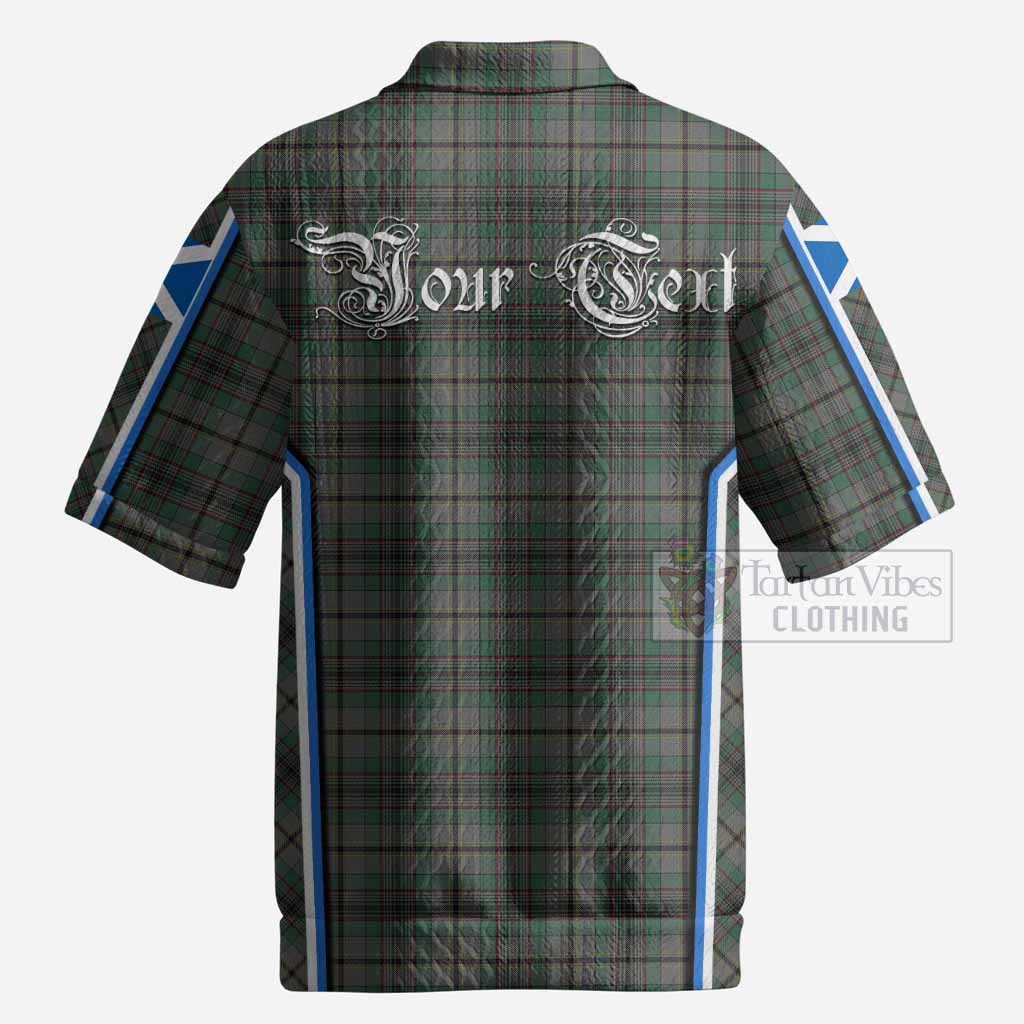 Craig Tartan Crest Men’s Polo Sweater Top Scotland Coat of Arm Flag Style