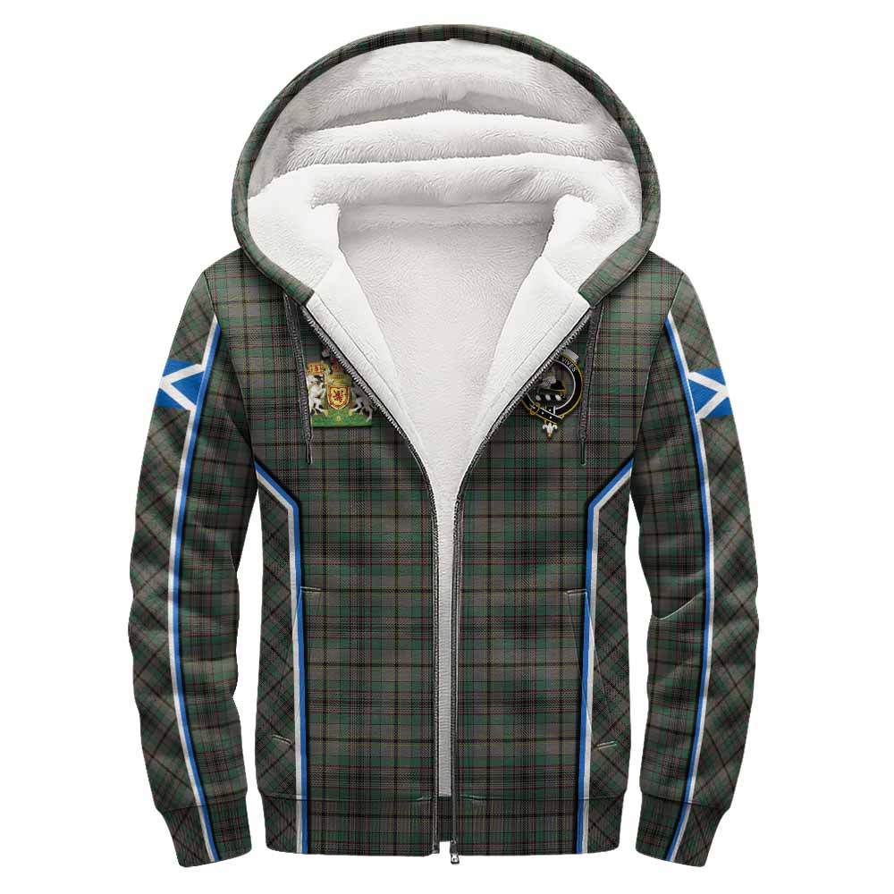 Craig Tartan Crest Sherpa Hoodie Scotland Coat of Arm Flag Style - Tartan Vibes Clothing