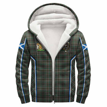 Craig Tartan Crest Sherpa Hoodie Scotland Coat of Arm Flag Style