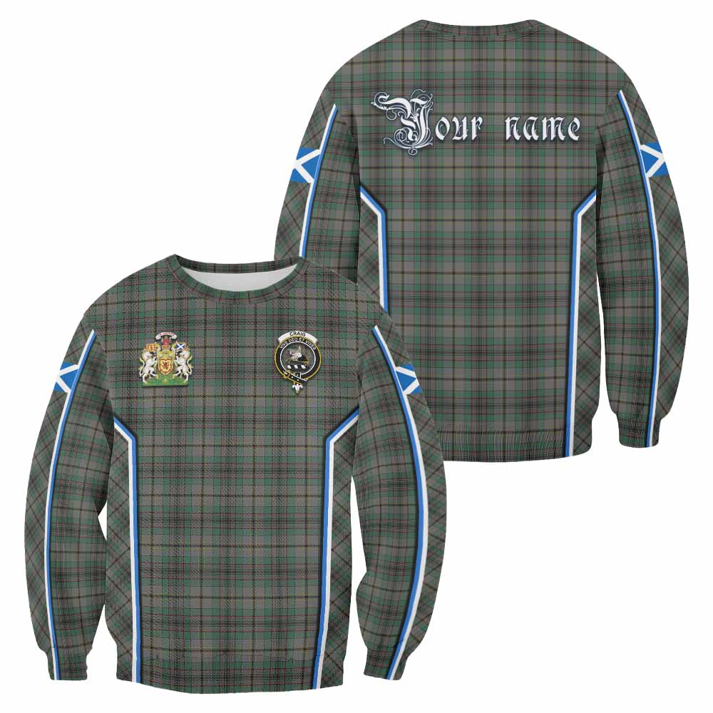 Craig Tartan Crest Sweatshirt Scotland Coat of Arm Flag Style - Tartan Vibes Clothing