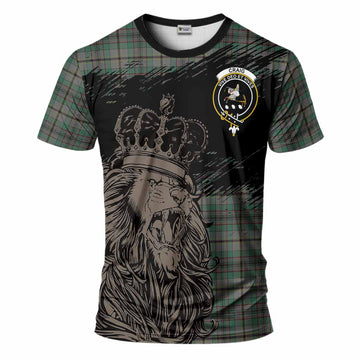 Craig Tartan Crest T-Shirt Crowned Lion Heritage Style