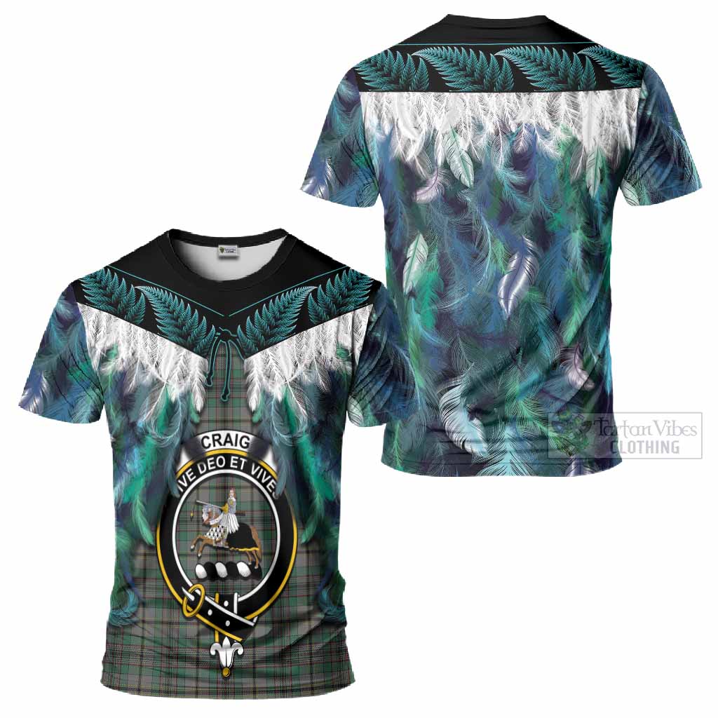 Craig Tartan Crest T-Shirt New Zealand Maori Korowai Cloak