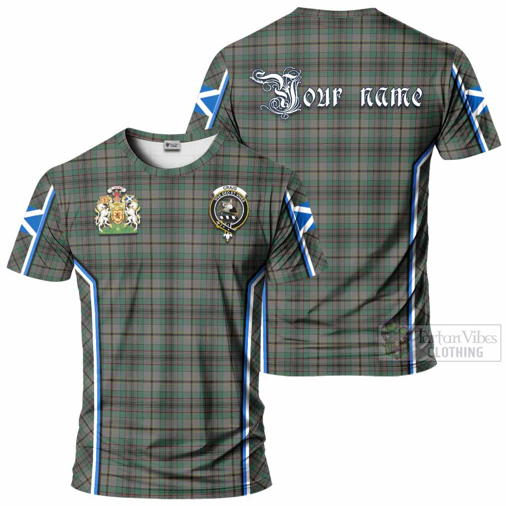 Craig Tartan Crest T-shirt Scotland Coat of Arm Flag Style - Tartan Vibes Clothing
