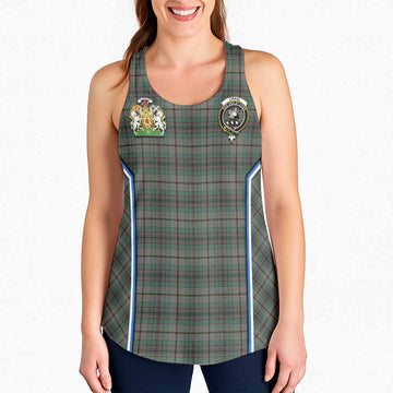 Craig Tartan Crest Women Racerback Tanks Scotland Coat of Arm Flag Style