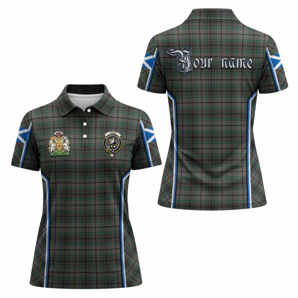 Craig Tartan Crest Women's Polo Shirt Scotland Coat of Arm Flag Style - Tartan Vibes Clothing