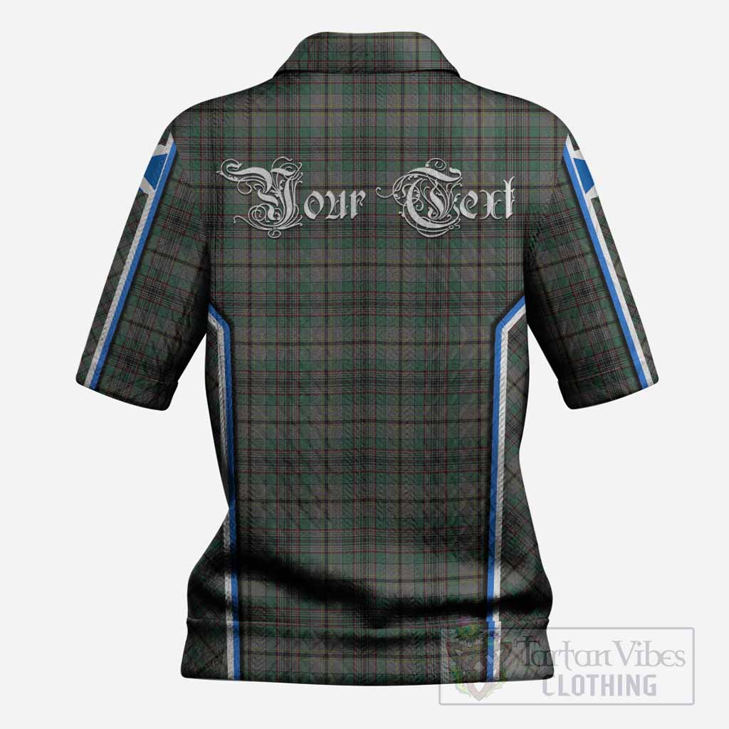 Craig Tartan Crest Women’s Polo Sweater Top Scotland Coat of Arm Flag Style