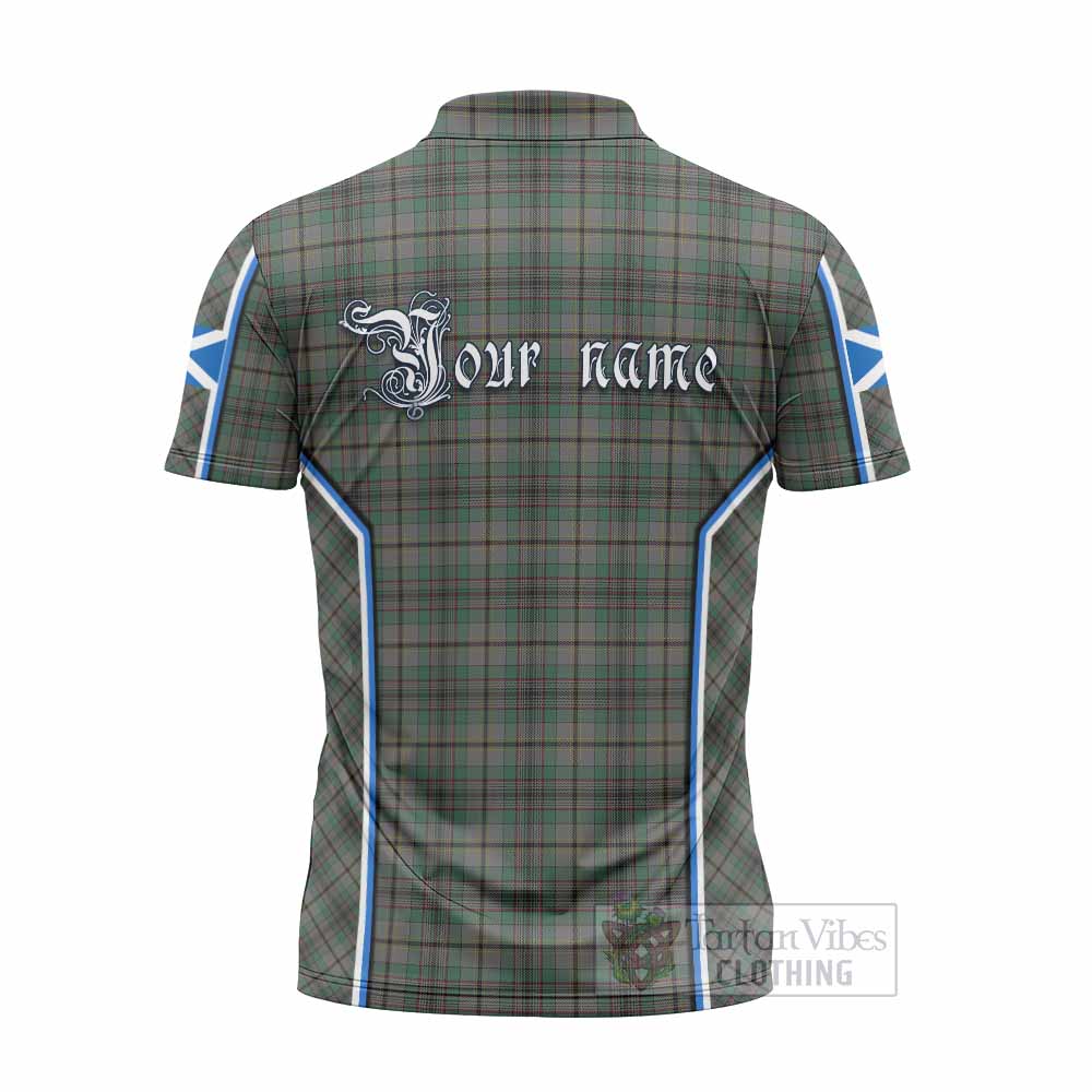 Craig Tartan Crest Zipper Polo Shirt Scotland Coat of Arm Flag Style - Tartan Vibes Clothing