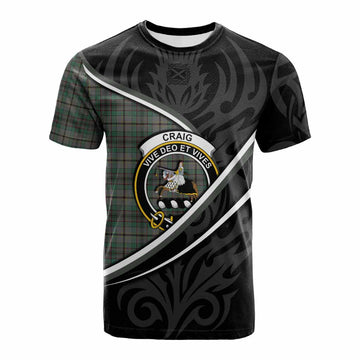 Craig Tartan Family Crest Cotton T-shirt Celtic Scottish Thistle Floral - Tartan Vibes Clothing