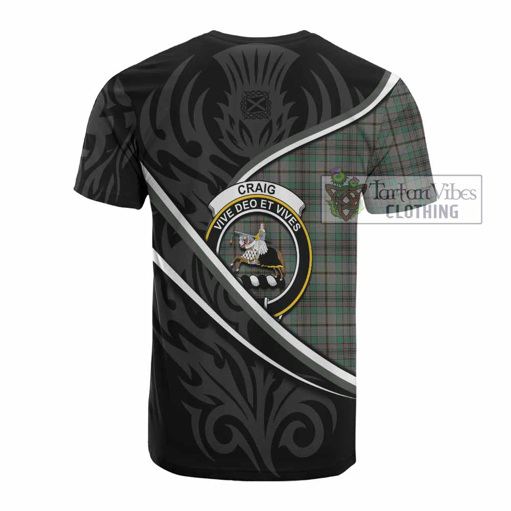 Craig Tartan Family Crest Cotton T-shirt Celtic Scottish Thistle Floral - Tartan Vibes Clothing