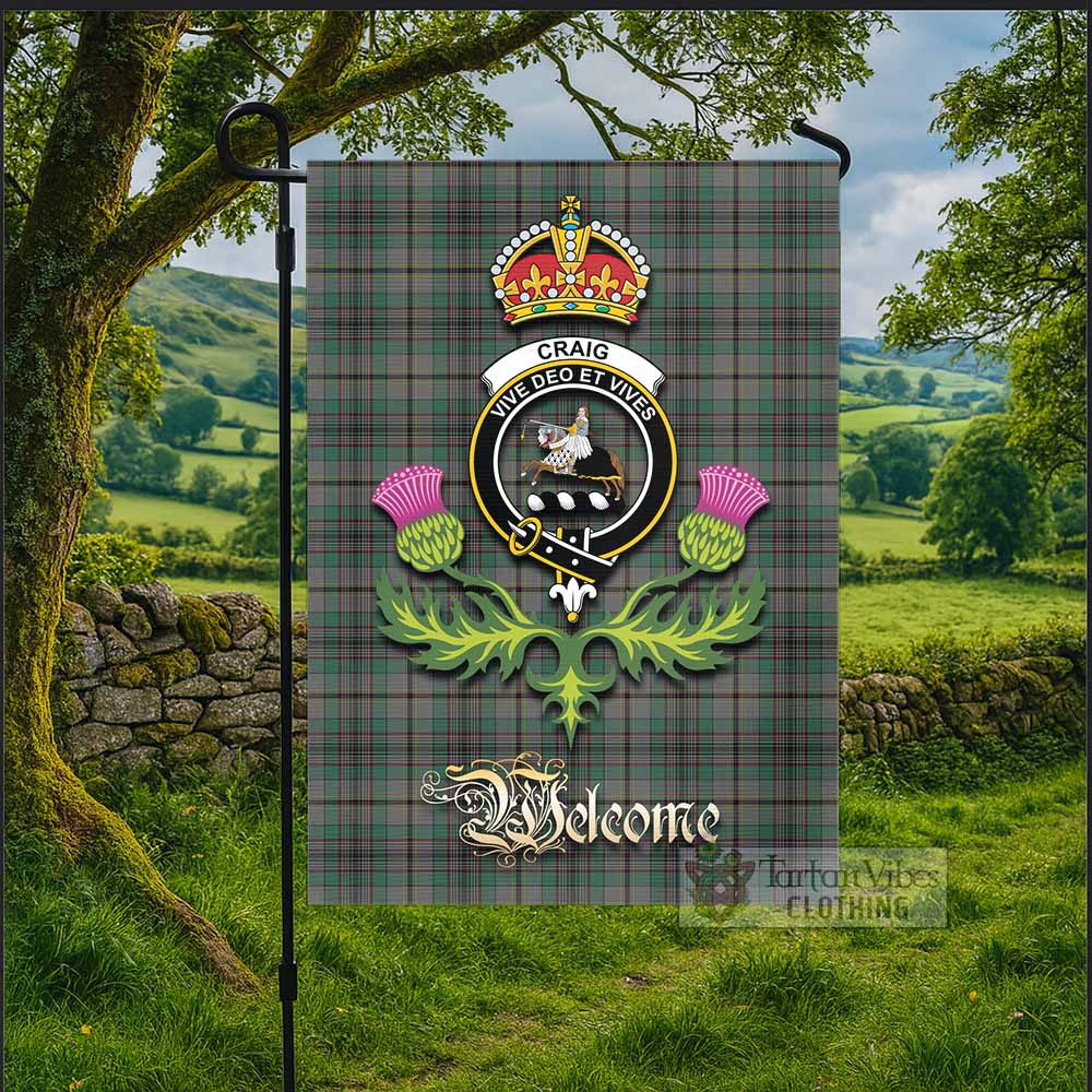Craig Tartan Family Crest Garden Flag Royal Thistle Welcome Style - Tartan Vibes Clothing