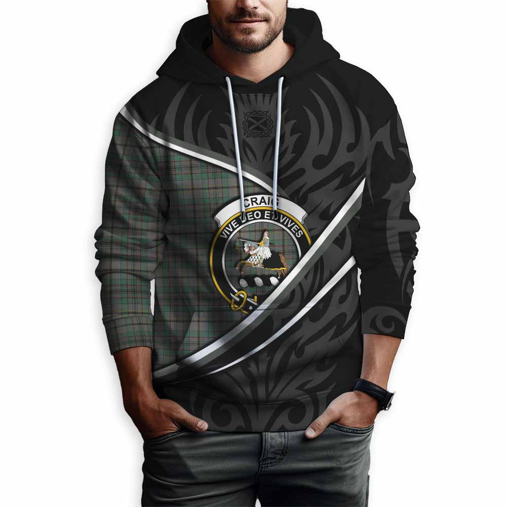 Craig Tartan Family Crest Hoodie Celtic Scottish Thistle Floral - Tartan Vibes Clothing