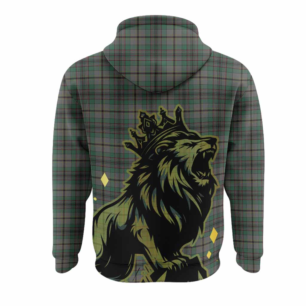 Craig Tartan Family Crest Hoodie Crowned Lion Roaring
