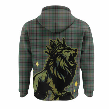 Craig Tartan Family Crest Hoodie Crowned Lion Roaring