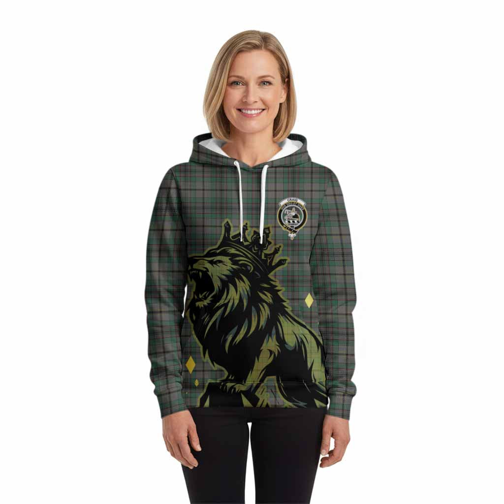 Craig Tartan Family Crest Hoodie Crowned Lion Roaring