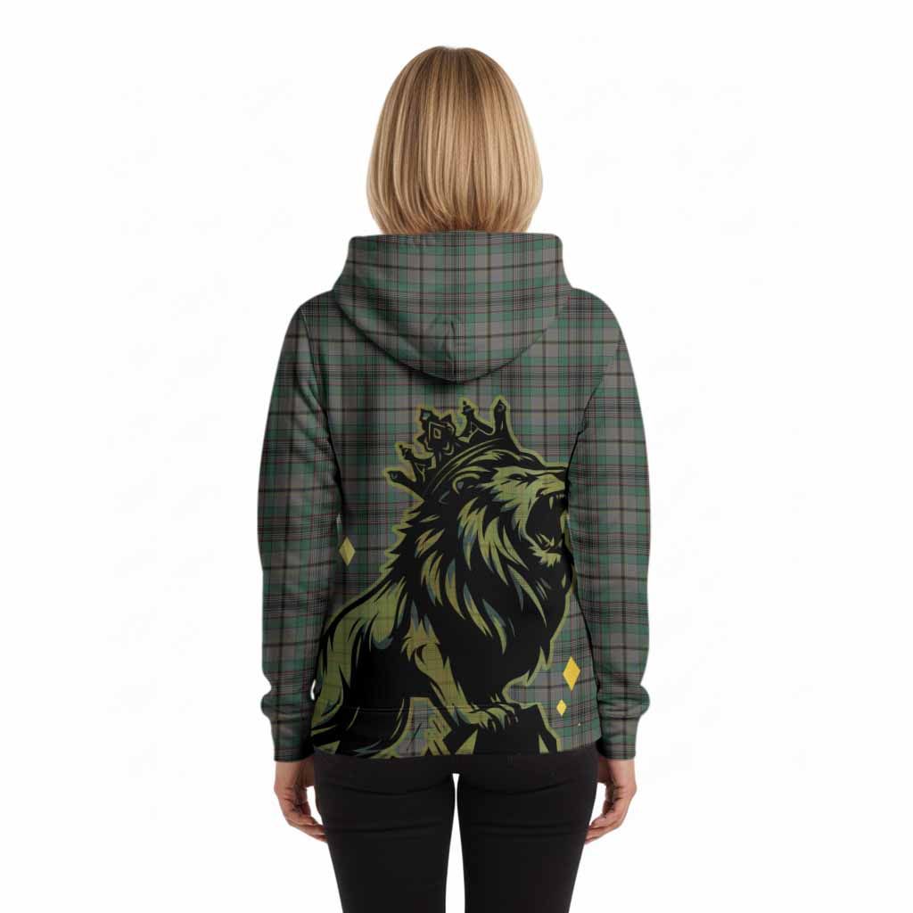Craig Tartan Family Crest Hoodie Crowned Lion Roaring