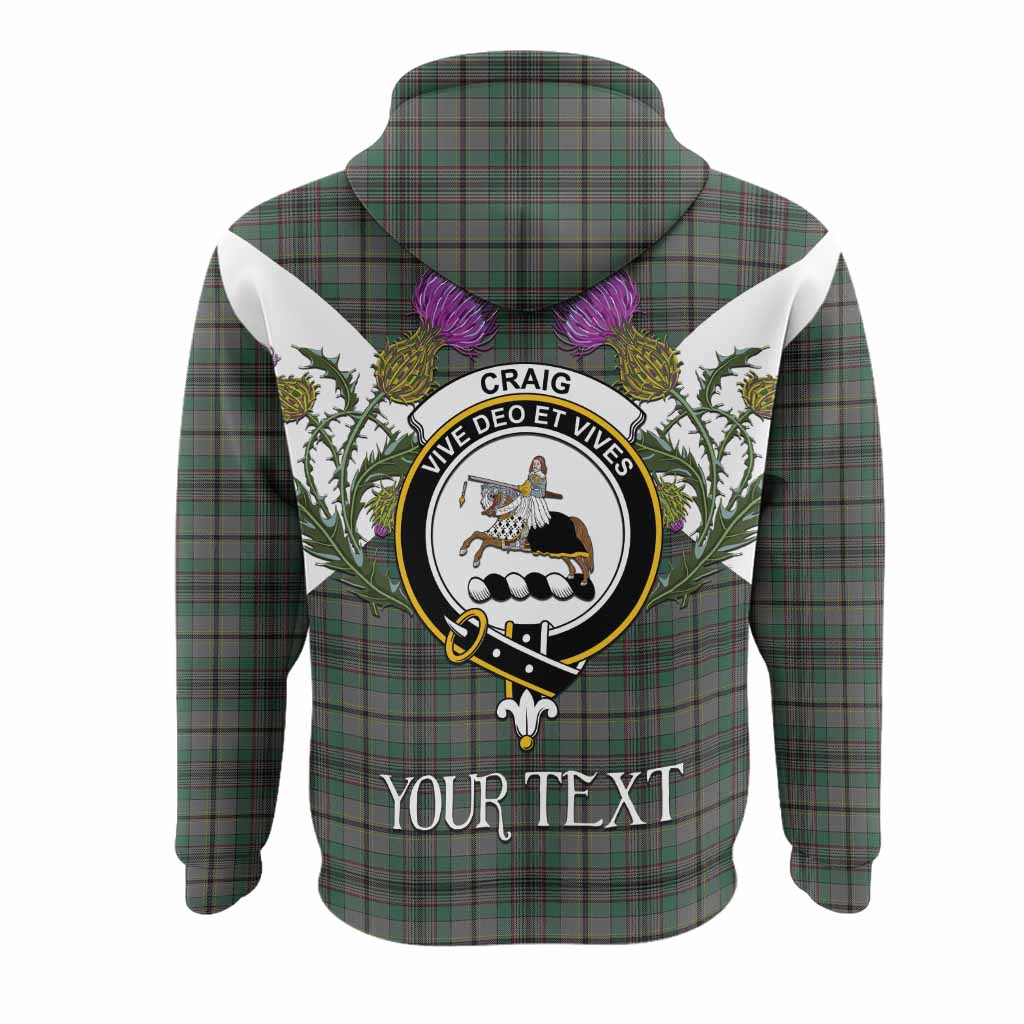Craig Tartan Family Crest Hoodie Scottish Burns Night Thistle Floral