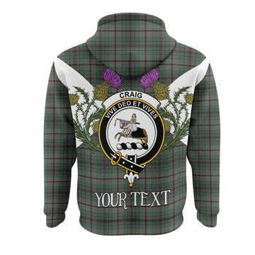 Craig Tartan Family Crest Hoodie Scottish Burns Night Thistle Floral