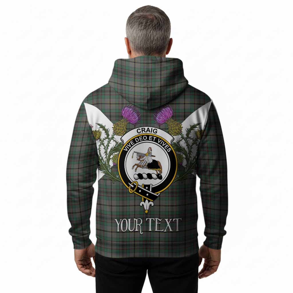 Craig Tartan Family Crest Hoodie Scottish Burns Night Thistle Floral