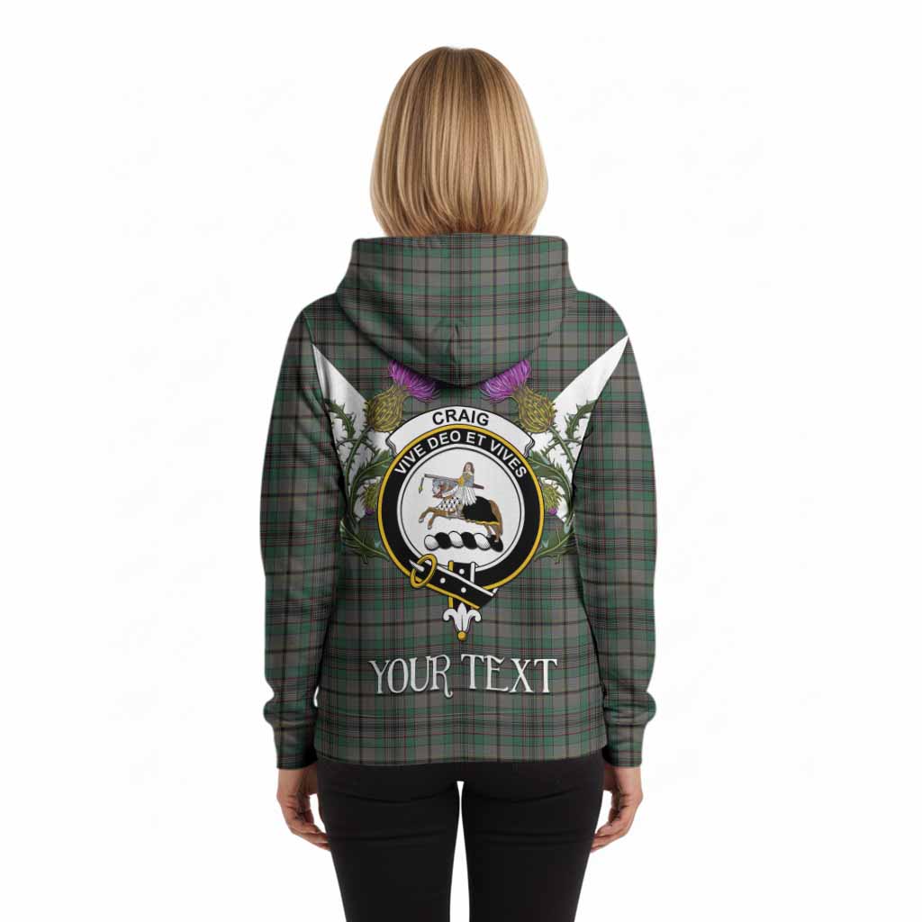 Craig Tartan Family Crest Hoodie Scottish Burns Night Thistle Floral
