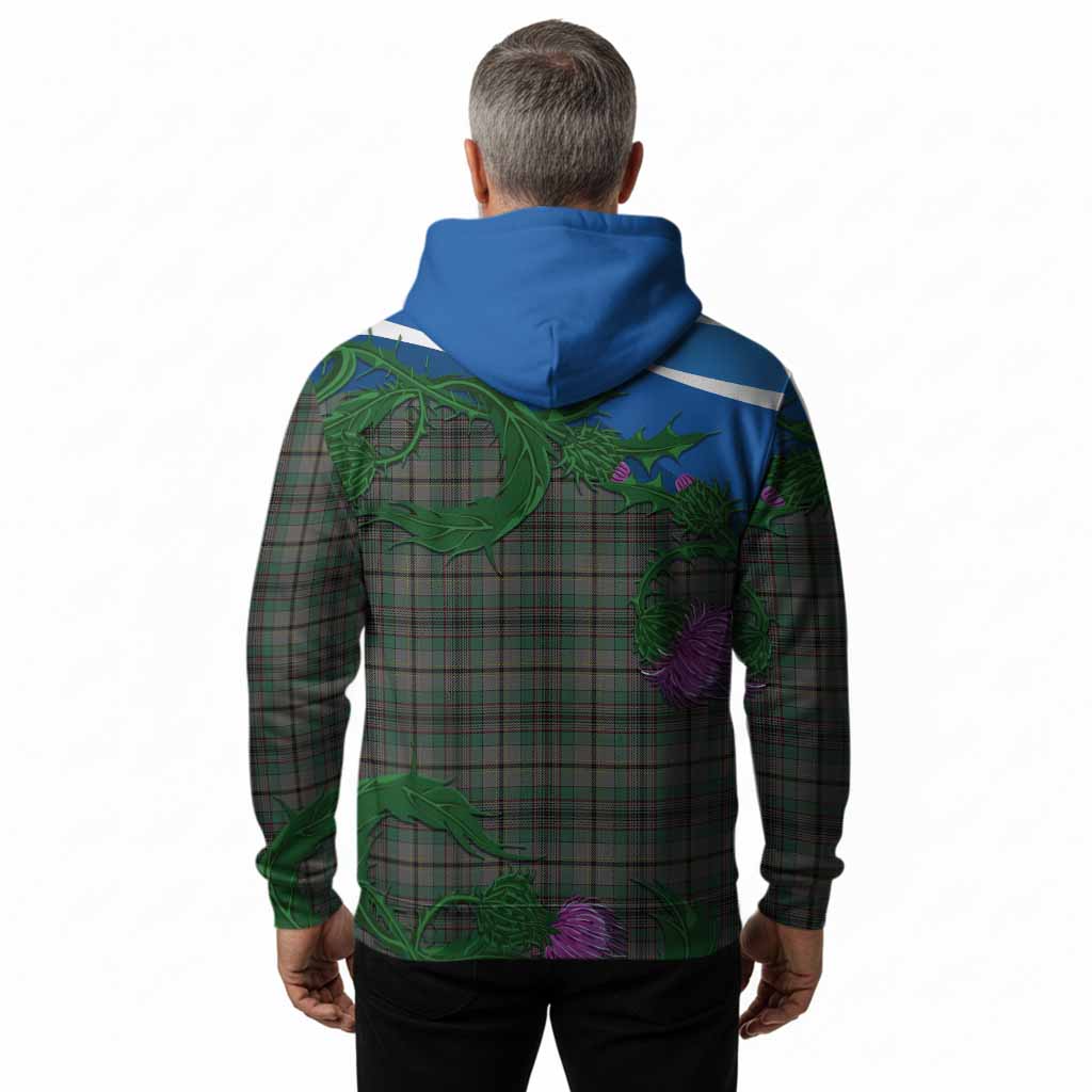 Craig Tartan Family Crest Hoodie Thistle in Minimalism