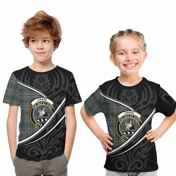 Craig Tartan Family Crest Kid T-shirt Celtic Scottish Thistle Floral