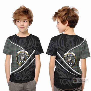 Craig Tartan Family Crest Kid T-shirt Celtic Scottish Thistle Floral