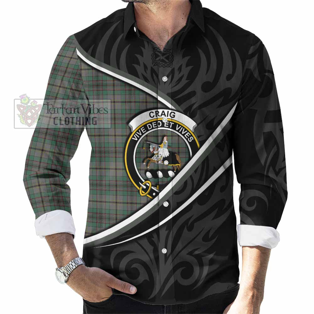 Craig Tartan Family Crest Long Sleeve Button Shirts Celtic Scottish Thistle Floral - Tartan Vibes Clothing