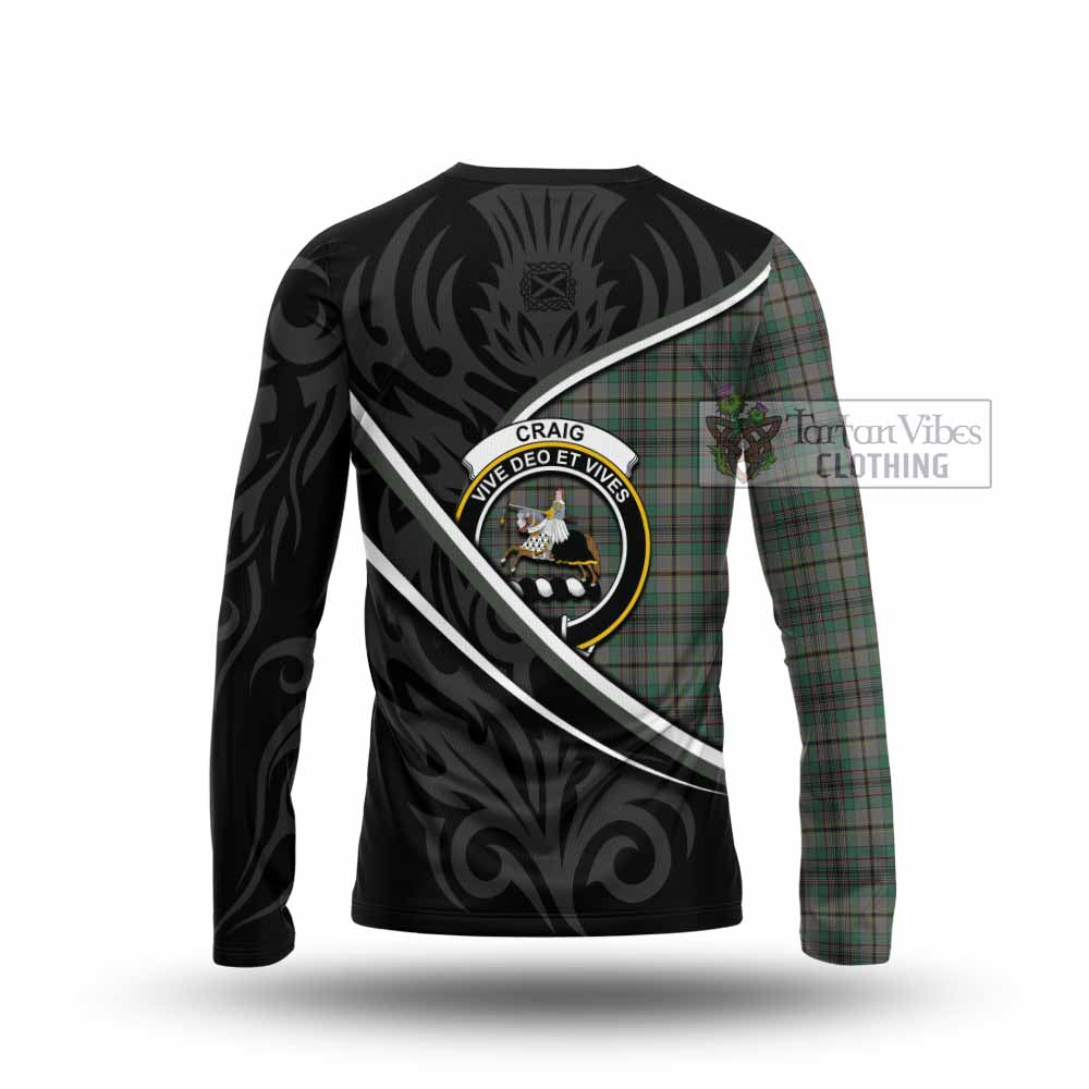 Craig Tartan Family Crest Long Sleeve T-Shirt Celtic Scottish Thistle Floral - Tartan Vibes Clothing