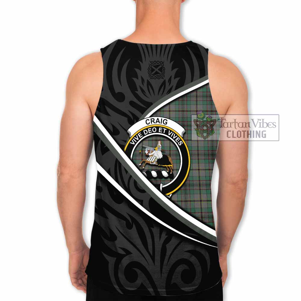 Craig Tartan Family Crest Men Tank Top Celtic Scottish Thistle Floral - Tartan Vibes Clothing