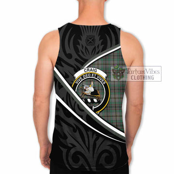 Craig Tartan Family Crest Men Tank Top Celtic Scottish Thistle Floral