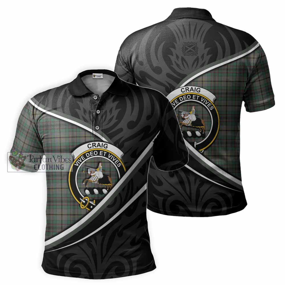 Craig Tartan Family Crest Polo Shirt Celtic Scottish Thistle Floral - Tartan Vibes Clothing