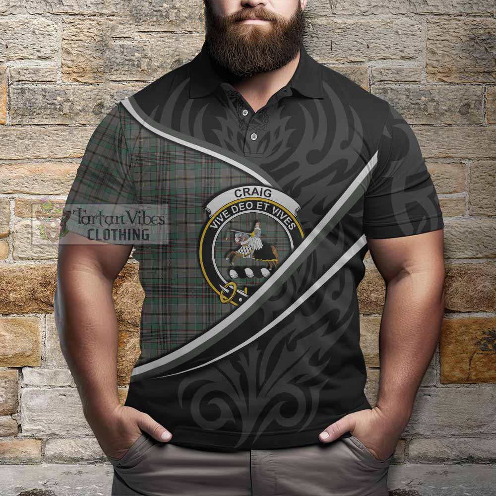 Craig Tartan Family Crest Polo Shirt Celtic Scottish Thistle Floral - Tartan Vibes Clothing