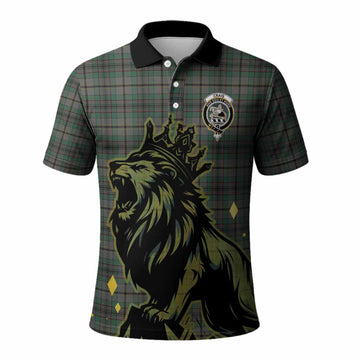 Craig Tartan Family Crest Polo Shirt Crowned Lion Roaring