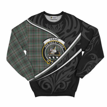 Craig Tartan Family Crest Sweatshirt Celtic Scottish Thistle Floral