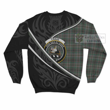 Craig Tartan Family Crest Sweatshirt Celtic Scottish Thistle Floral