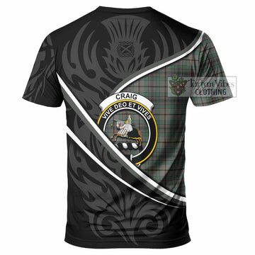 Craig Tartan Family Crest T-shirt Celtic Scottish Thistle Floral