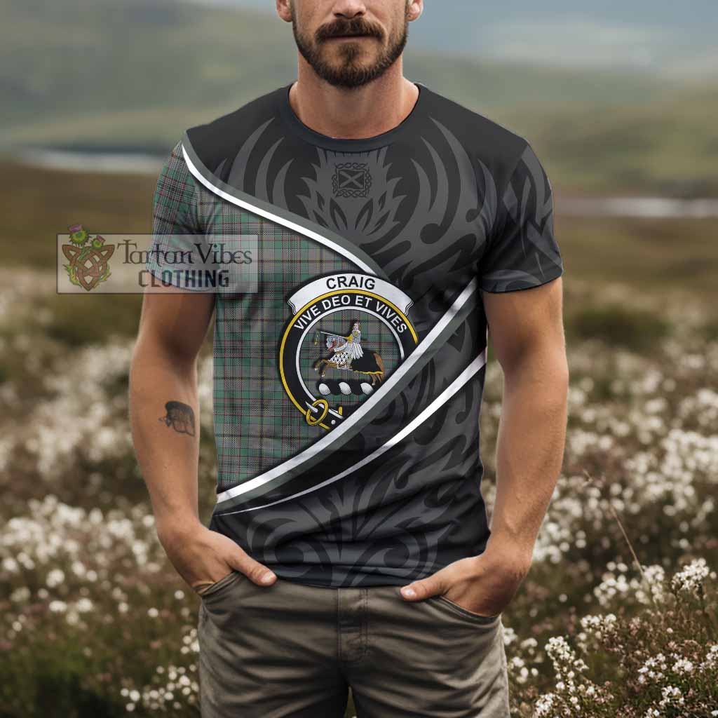 Craig Tartan Family Crest T-shirt Celtic Scottish Thistle Floral - Tartan Vibes Clothing