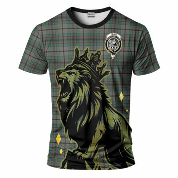 Craig Tartan Family Crest T-Shirt Crowned Lion Roaring