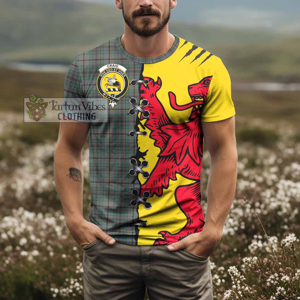 Craig Tartan Family Crest T-shirt Lion Rampant Honor - Tartan Vibes Clothing