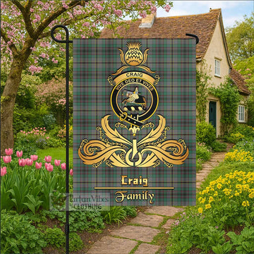 Craig Tartan Garden Flag with Highland Thistle Cherish Family Crest Style