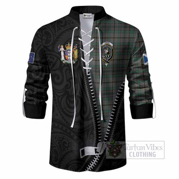 Craig Tartan Ghillie Shirt New Zealand Pattern Unique Zipper Stylized