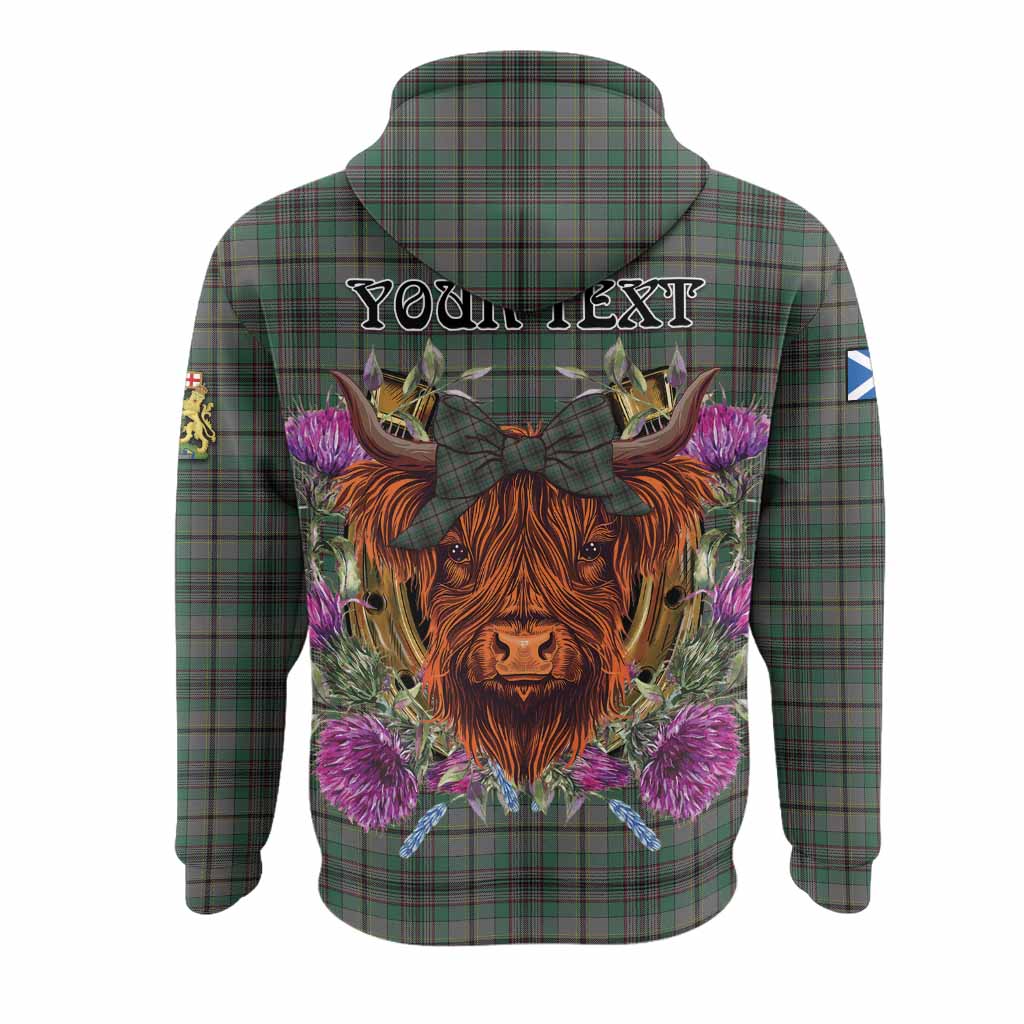 Craig Tartan Hoodie Scottish Thistle Heilan Coo