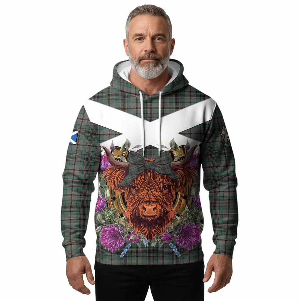 Craig Tartan Hoodie Scottish Thistle Heilan Coo