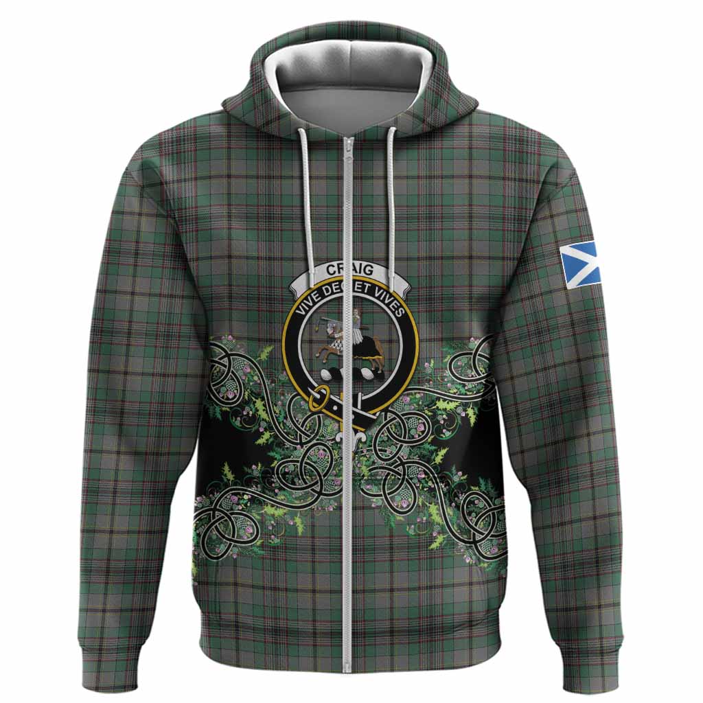 Craig Tartan Hoodie Thistle Scottish Spirit