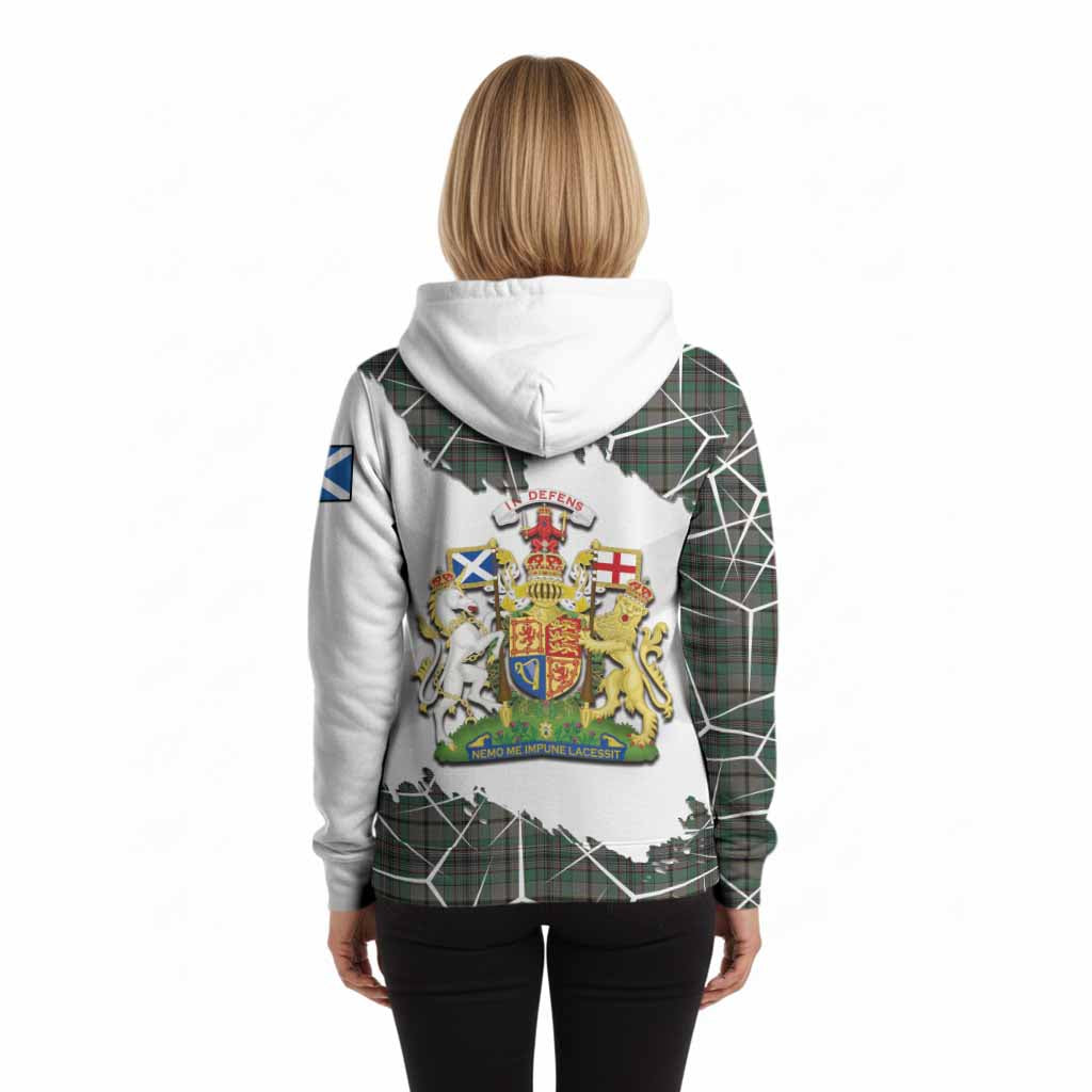 Craig Tartan Hoodie with Family Crest and Lion Rampant Grunge Style